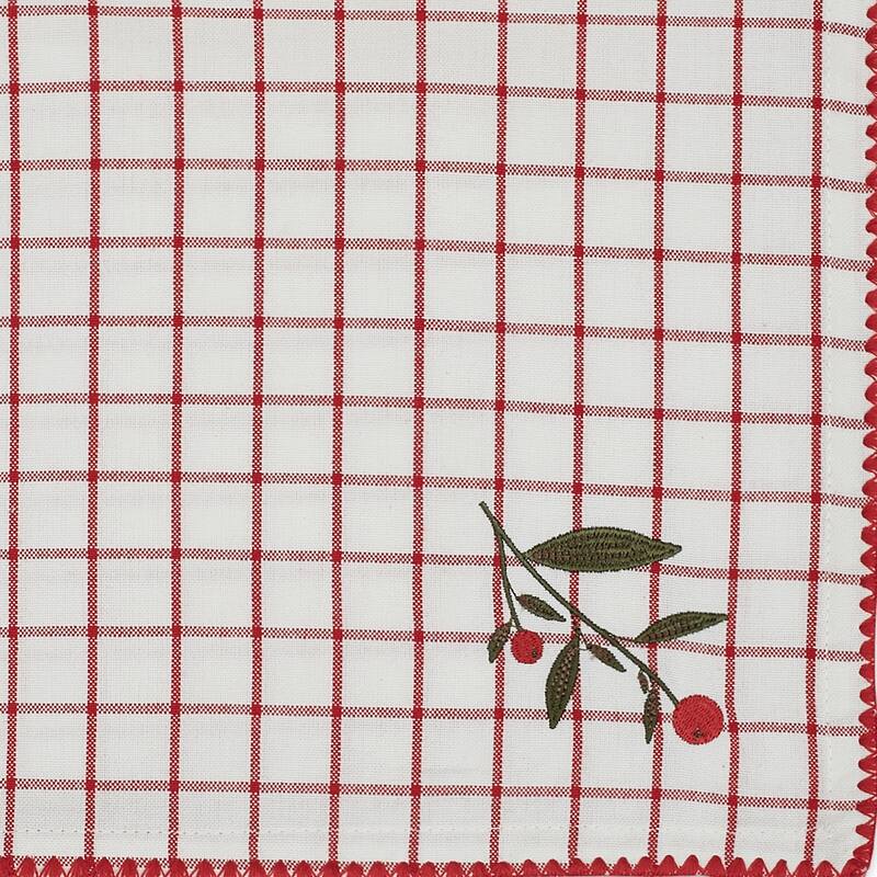 DII Berry Sprig Napkin Set, 20x20", 6 Piece