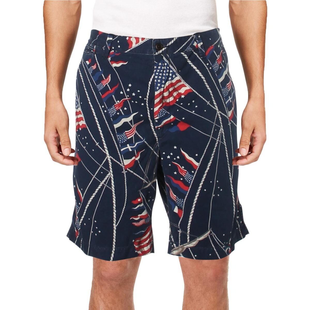 Shop Polo Ralph Lauren Mens Big Tall American Flag Casual Shorts Classic Fit 44b Overstock 29010182