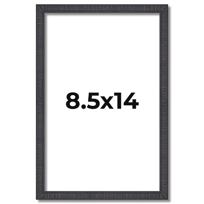 8.5x14 Frame Brown Solid Wood Picture Frame - Complete Modern Photo