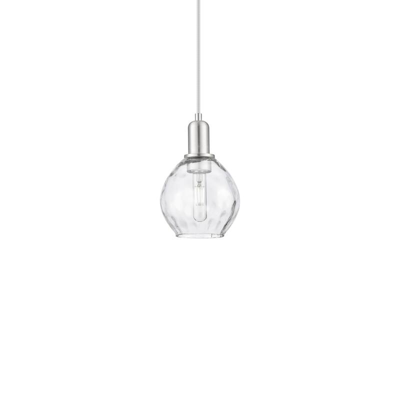 Innovations Lighting 716-1P-10-6 Waverly Pendant Waverly 6" Wide Mini - Brushed Satin Nickel / Clear