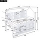 preview thumbnail 5 of 14, Twin Size House Loft Bed with Multiple Storage Shelves