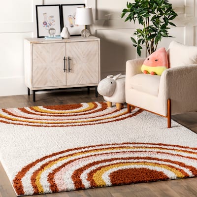 Nuloom Dotty Half Sunset Shag Area Rug