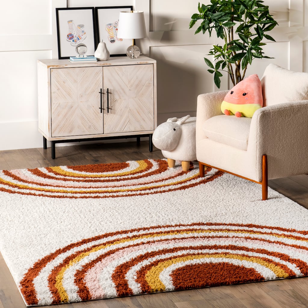 Nuloom Dotty Half Sunset Shag Area Rug