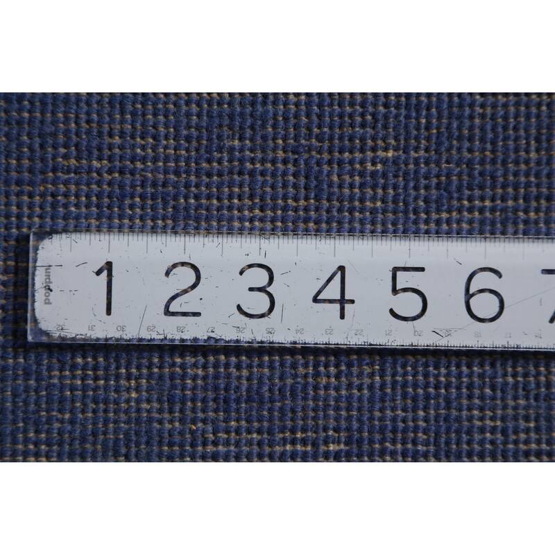 Hand Knotted Oriental 100% Wool Carpet Modern Solid Navy Blue & Blues Gabbeh Area Rug - 12' 0'' X 9' 0''