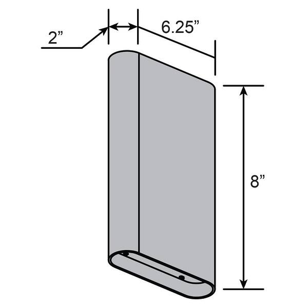 Access Lighting Lux Bi-Directional 8" Wall Sconce - Black Finish- 120-277V