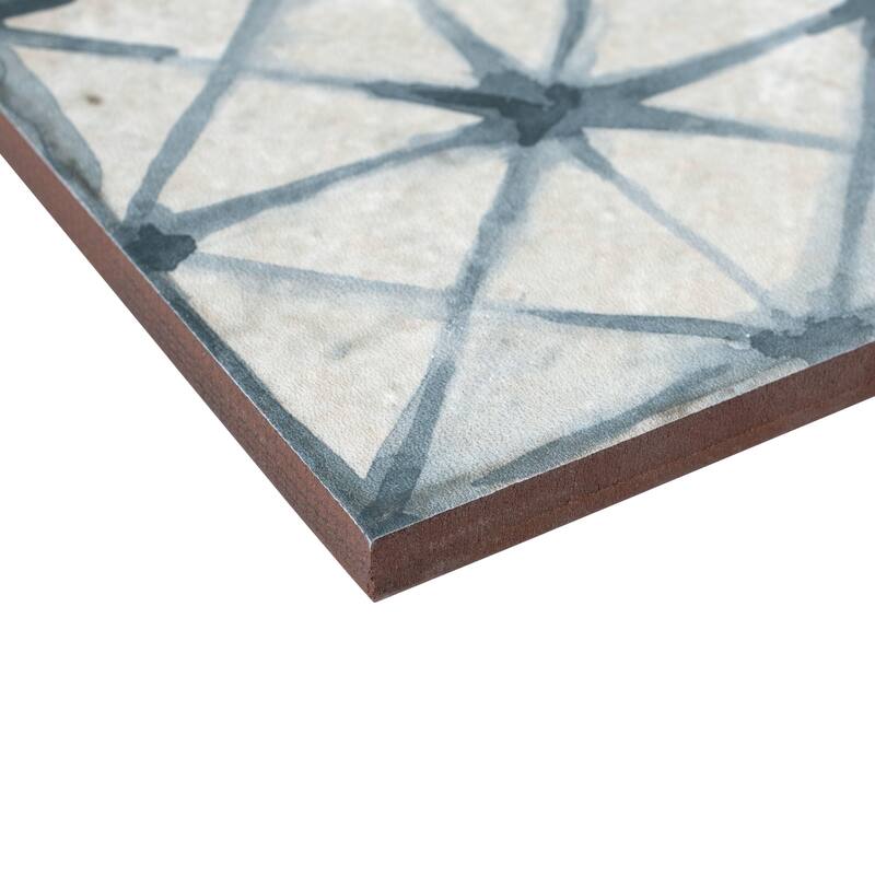 Merola Tile Kings Temple Blue 17-5/8" x 17-5/8" Ceramic Floor and Wall Tile