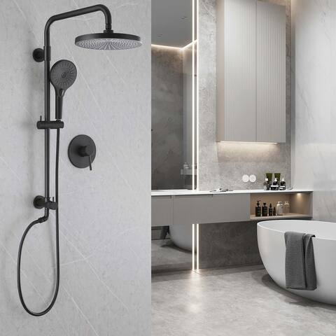 Wall-Mounted 3 Settings Pressure Balance Complete Shower System with Rough-in Valve