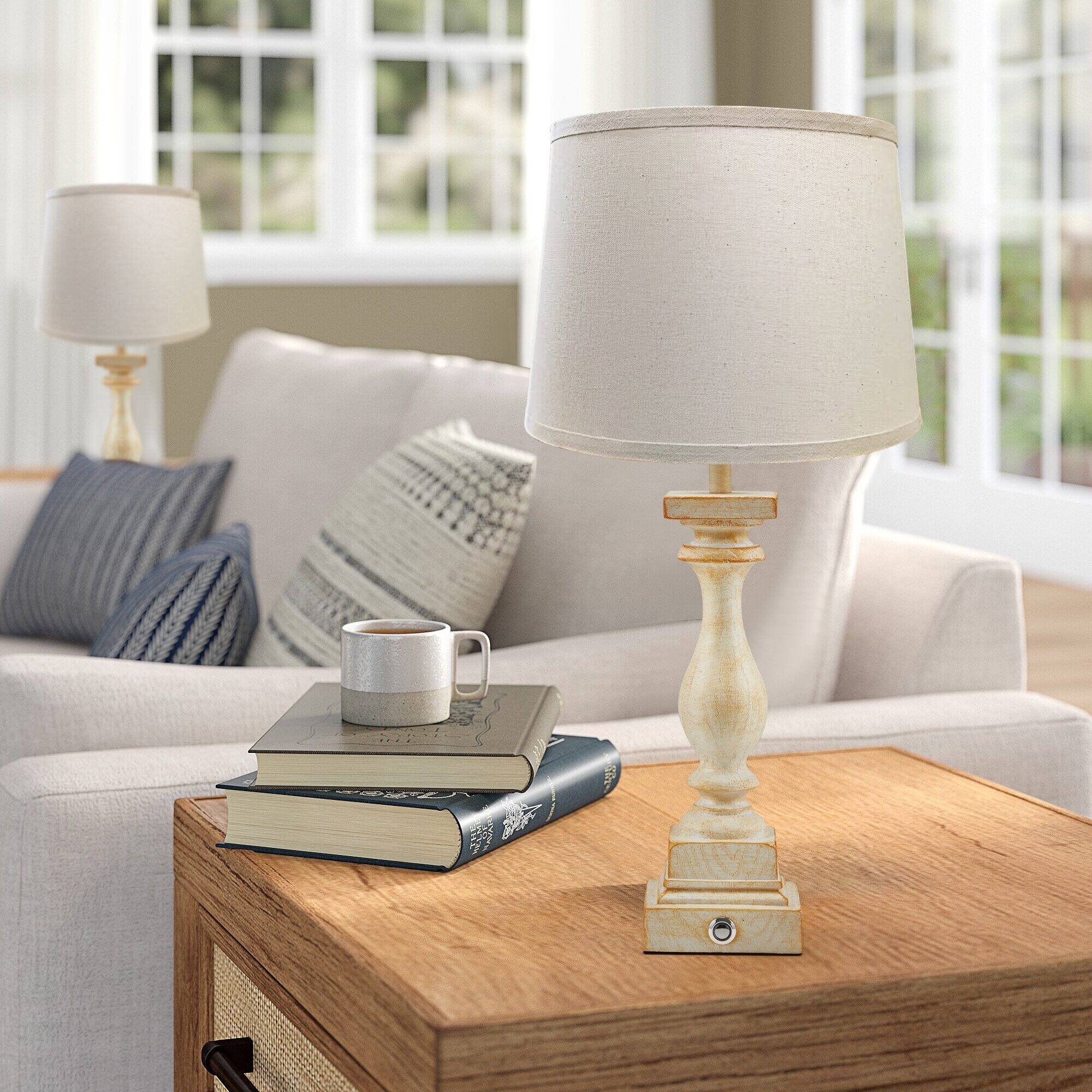 Living Room Bedroom Table Lamps With Usb Ports 33'' Modern