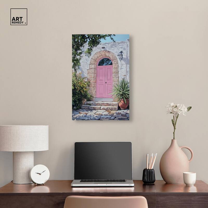 Pink Door II Canvas by Art Remedy, Gallery Wrapped