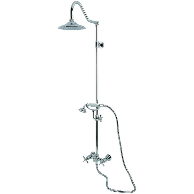 Kingston Brass CCK366.BEX Essex Ceramic Disc Shower System with Shower - Polished Chrome