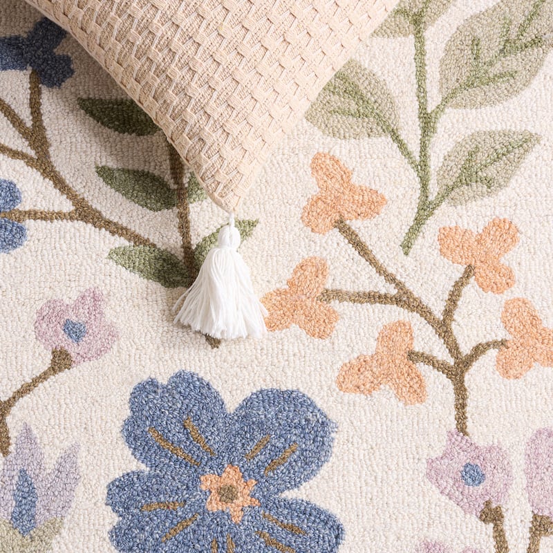 SAFAVIEH Handmade Jardin Mitrita Shabby Elegance Wool Rug