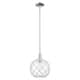 Option Clear Glass with White Rope / Polished Nickel