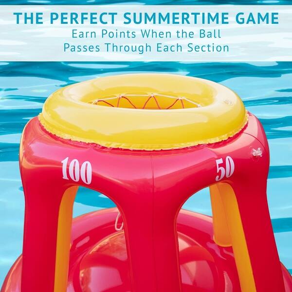 Shop Ivation Inflatable Floating Basketball Hoop Blow Up Ball