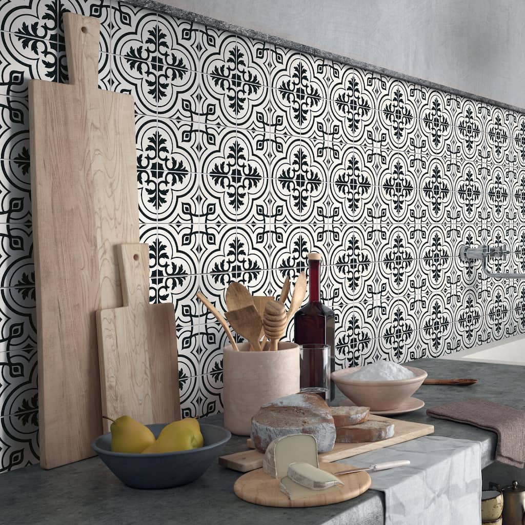 Merola Tile Harmonia Vintage White 13" x 13" Ceramic Floor and Wall Tile