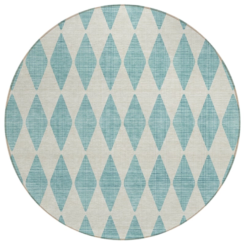 Machine Washable Indoor/ Outdoor Chantille Diamonds Rug
