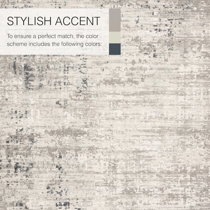 Hadden Grey Abstract Area Rug