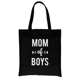 Shop Mom Of Boys Black Heavy Cotton Canvas Bag Funny Mothers Day Gifts Overstock 21340181