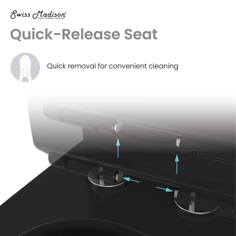 Concorde One Piece Square Toilet Dual Flush In Matte Black, Black Hardware 1.1/1.6 Gpf - 26.05" x 14" 29.25"
