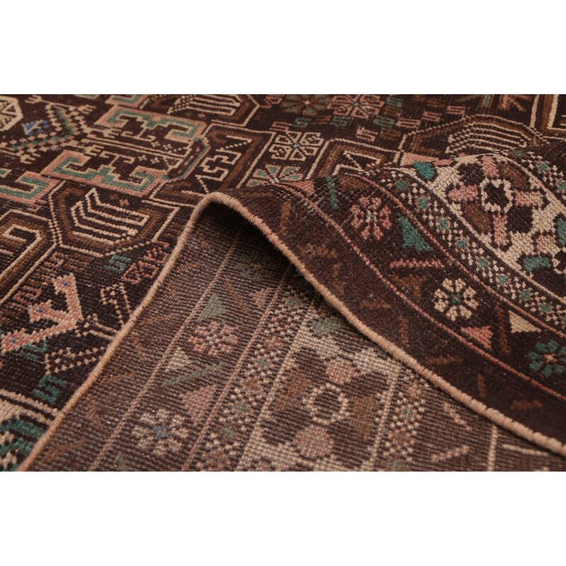 ECARPETGALLERY Hand-knotted Teimani Brown Wool Rug - 3'7 x 5'8