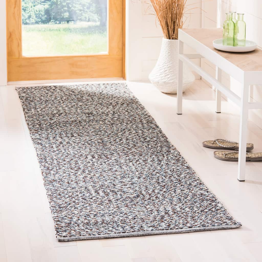 SAFAVIEH, Handmade Flatweave Montauk Gyrithe Casual Cotton Rug