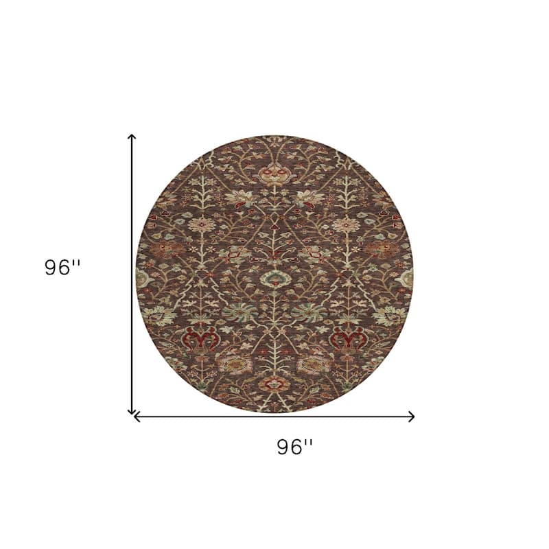 HomeRoots Floral Transitional Rectangle Outdoor Rug