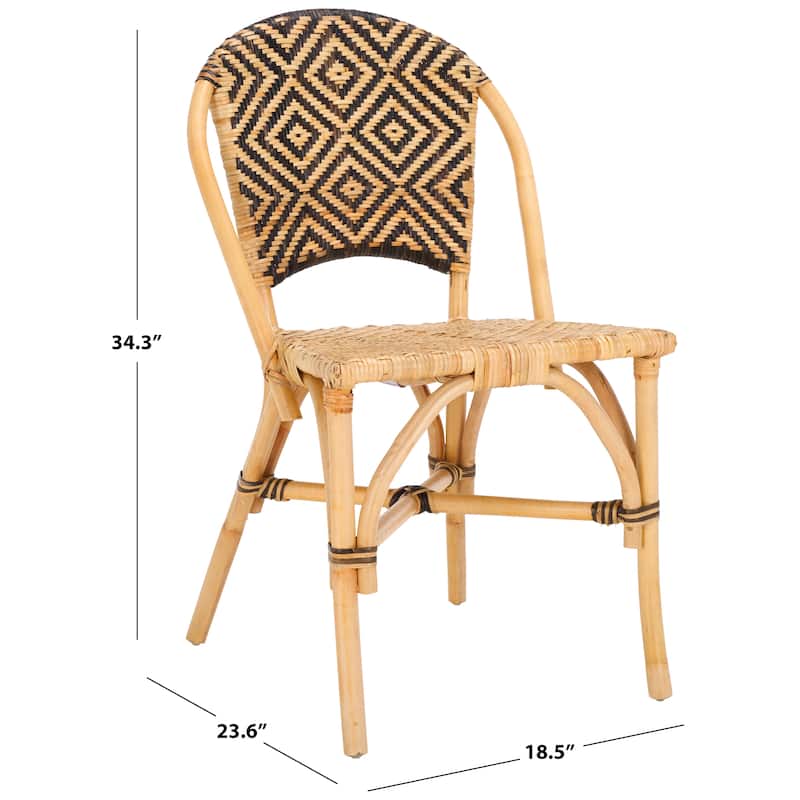 SAFAVIEH Callidora Rattan Bistro Dining Chair - 19"W x 24"D x 34"H