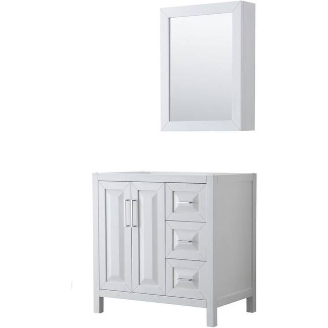 Wyndham Collection Daria 35" Single Free Standing Vanity Cabinet -
