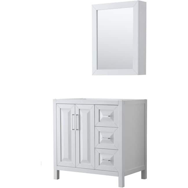 Wyndham Collection Daria 35" Single Free Standing Vanity Cabinet -