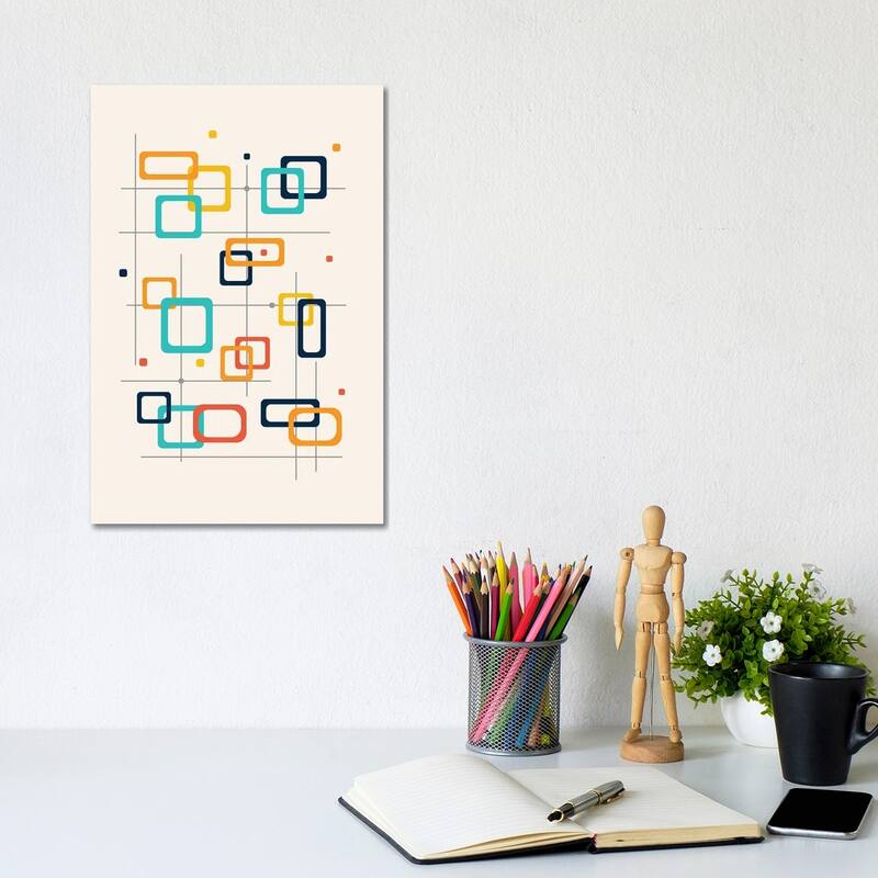 iCanvas "Mid Century Pop Modern" by Nordic Print Studio Canvas Print - 12x8x0.75