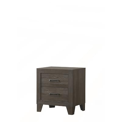 1pc Contemporary Two-Drawers Nightstand