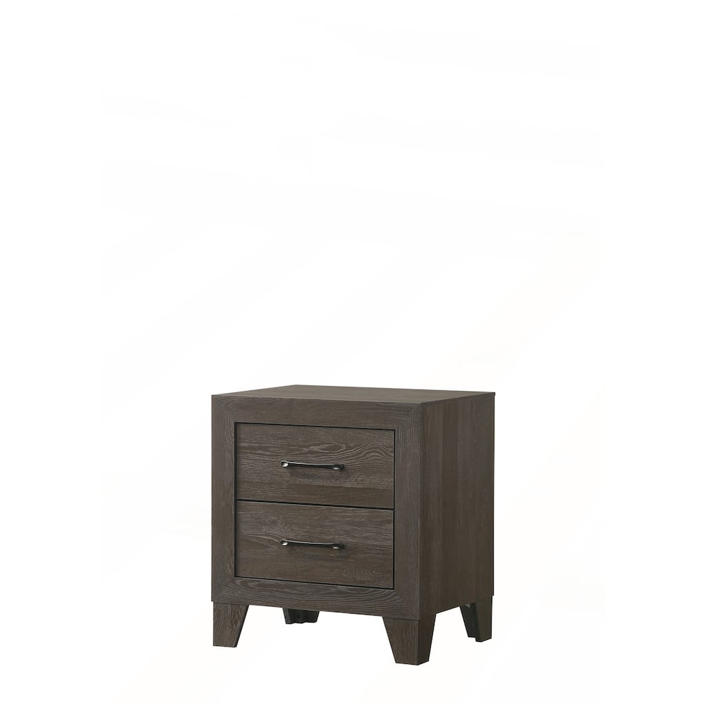 1pc Contemporary Two-Drawers Nightstand