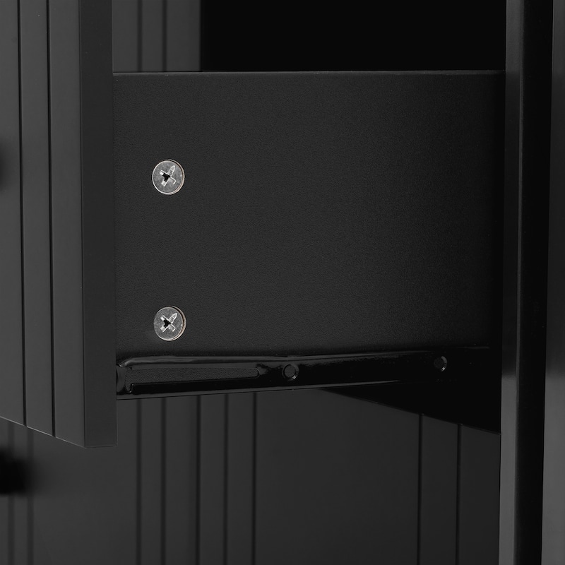 Wooden Sideboard with Extendable Table,Multifunctional Storage Cabinet with 2 Doors and 3 Drawers