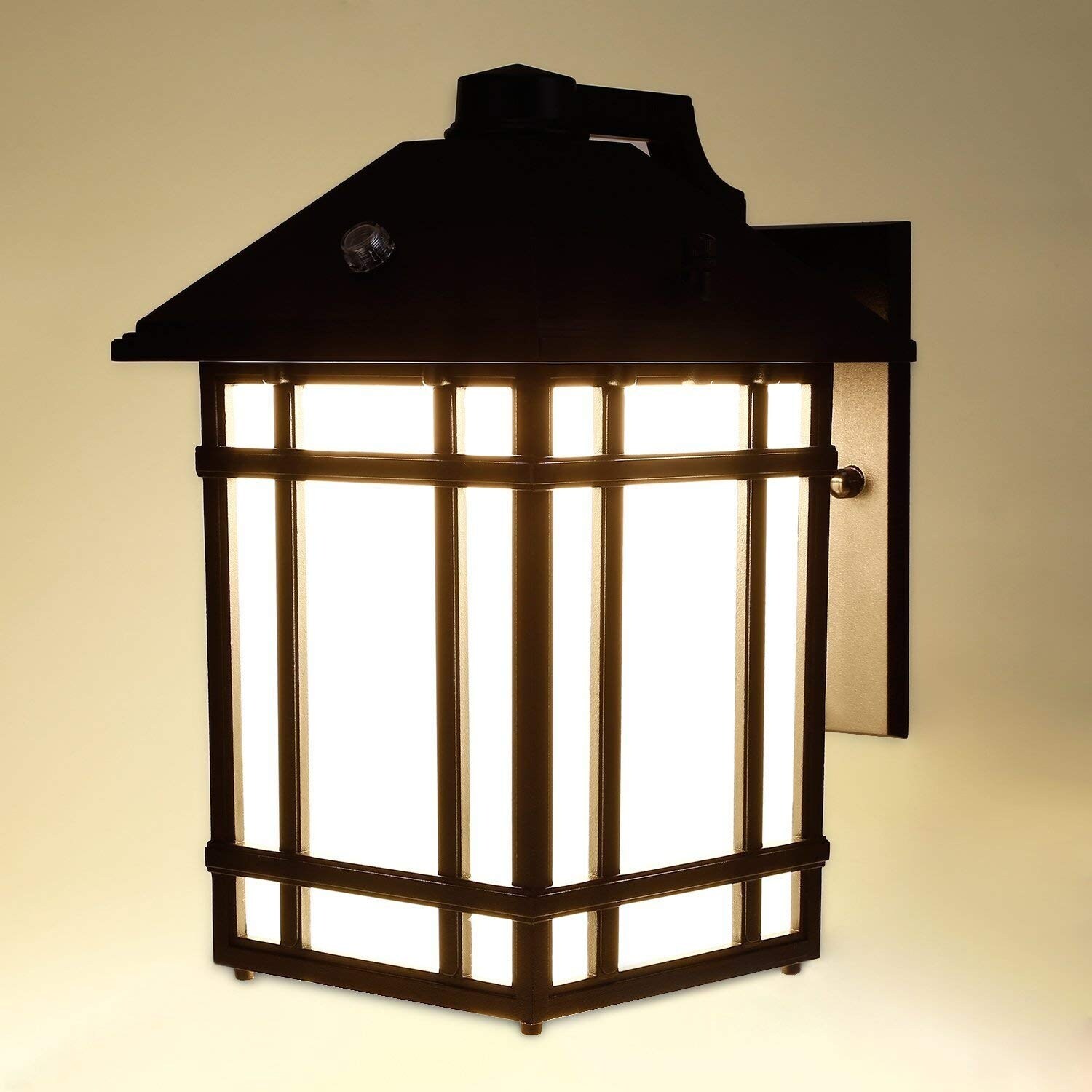Shop 14w Dusk To Dawn Led Outdoor Wall Lantern 3000k Warm White Overstock 28225266