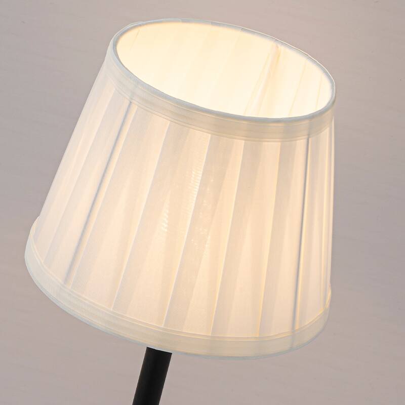 Modern Rechargeable LED Table Lamp with Fabric Shade Classic Touch Control USB Cordless Nightstand Light for Bedroom (2 Pack)