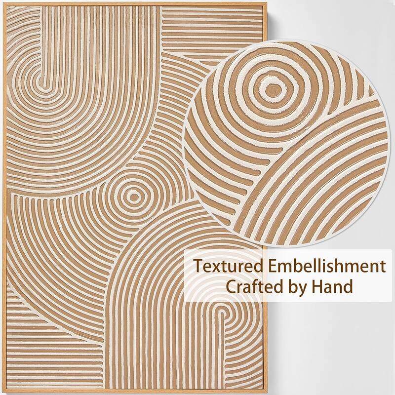 Painted Framed Wall Decor Geometric Artwork Canvas Paintings