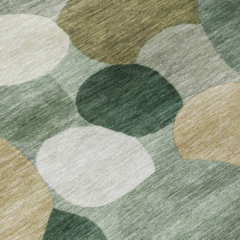 Machine Washable Indoor/ Outdoor Modern Circy Chantille Rug