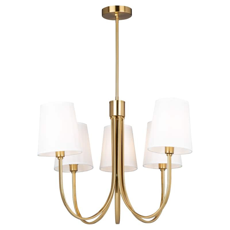Rhythm 5 Light Chandelier Brushed Gold