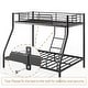 preview thumbnail 16 of 14, Modern Black Metal Bunk Bed