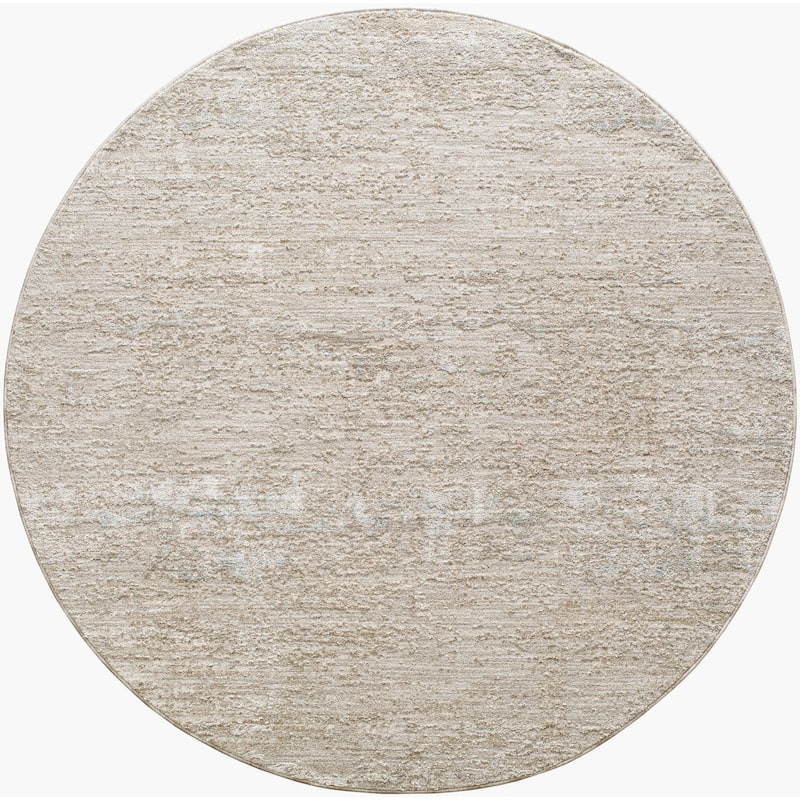 Livabliss Casual Masterpiece Abstract Area Rug - 5'3" x 5'3" Round - Gray