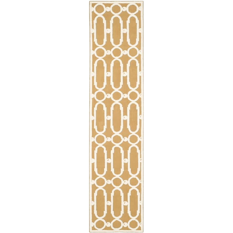 SAFAVIEH Handmade Newport Taina Modern Cotton Rug - 2'3" x 10' Runner - Olive/White