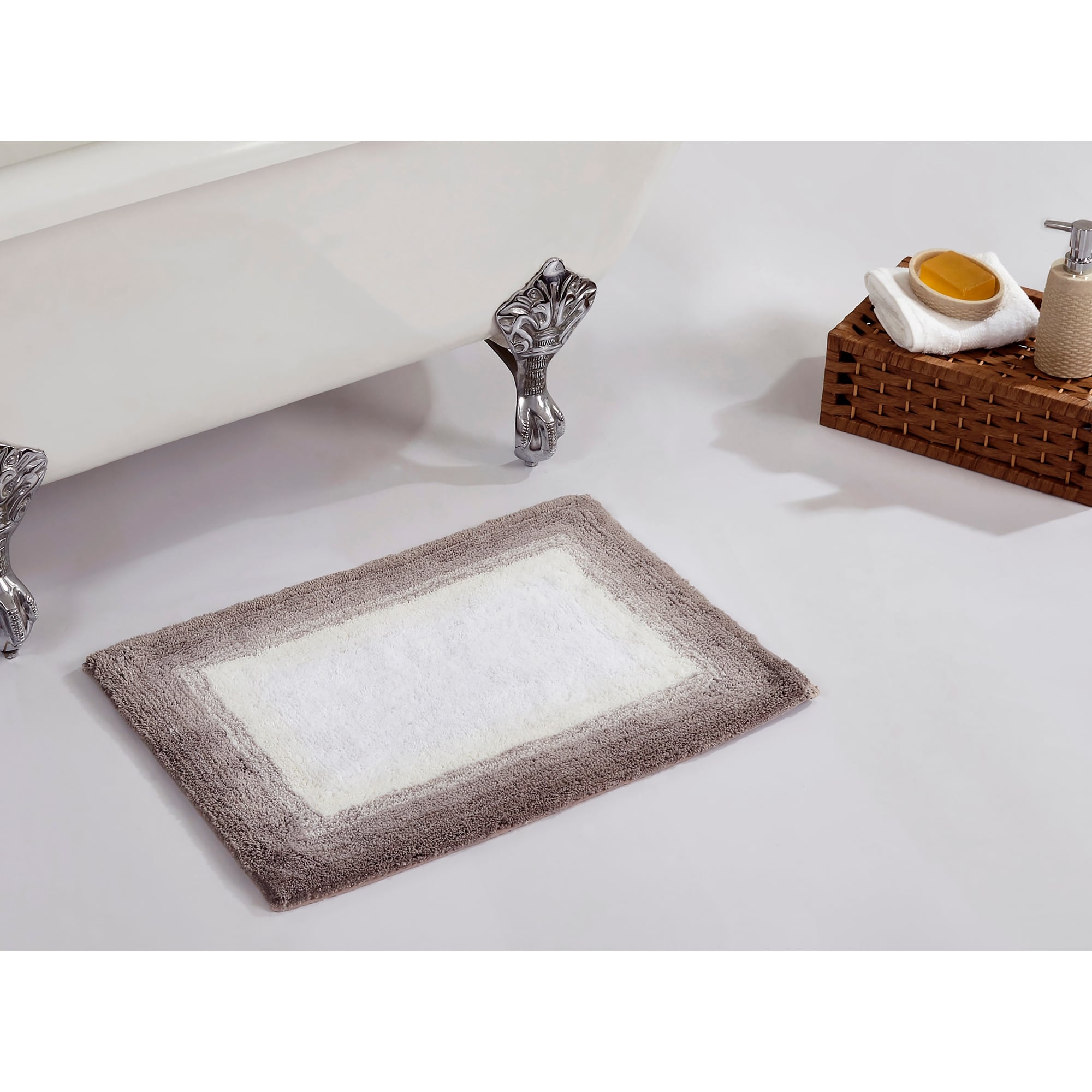 Better Trends 100% Cotton Super Soft & Highly Water Absorbent Bathroom Rugs-Torrent Collection Tufted Machine Washable Bath Mats