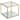 Contemporary Metal and Glass Large Square Coffee Table