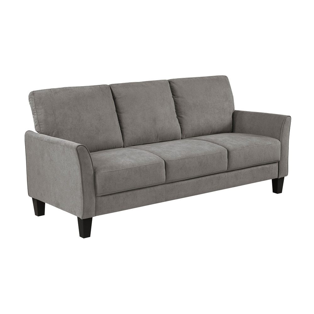Fremont & Park Felix 78.5" Textured Living Room Sofa - Wood Finish Exposed Feet