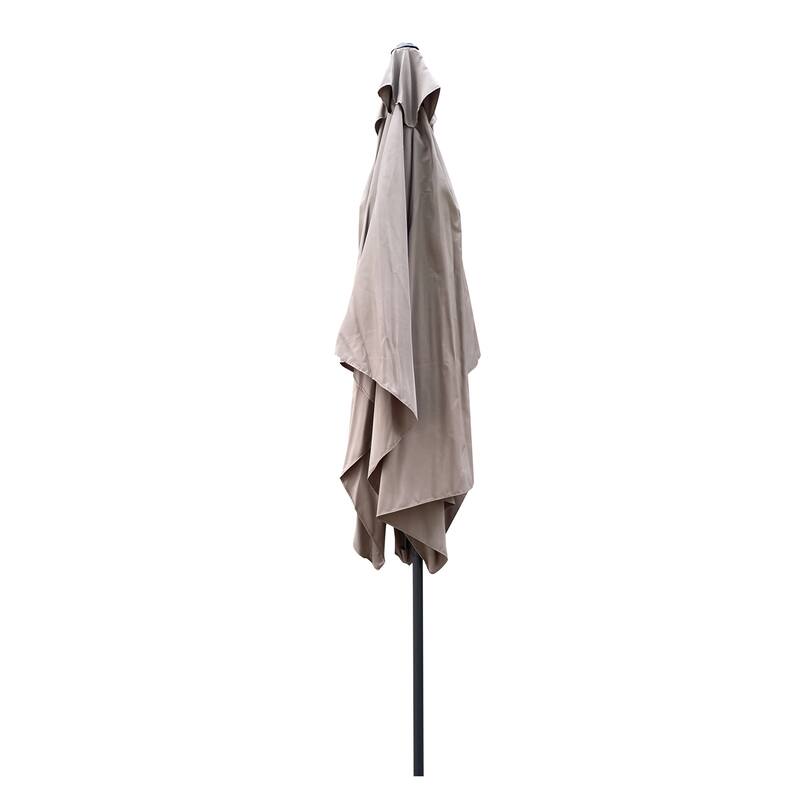 6 x 9 FT Patio Waterproof Umbrella with Crank and Tilt Without Flap