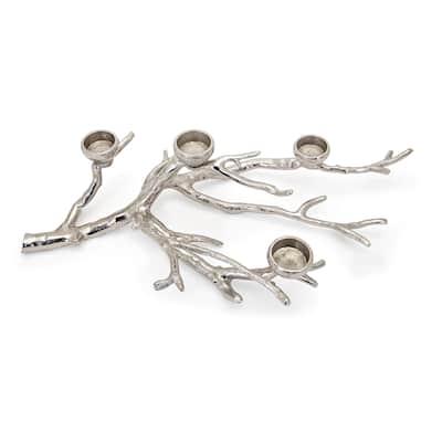 Tree Branch Tealight Candle Holder - 22.75" - Silver