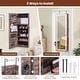 preview thumbnail 11 of 29, Costway Door Wall Mount Touch Screen LED Light Mirrored Jewelry - See Details