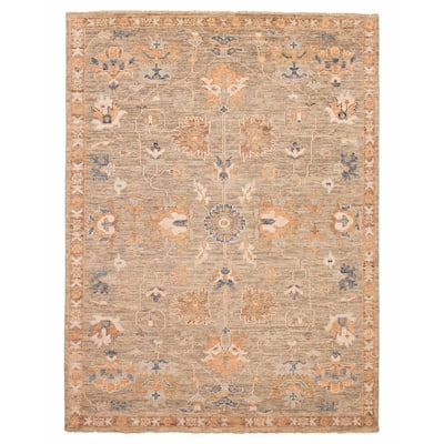 ECARPETGALLERY Hand-knotted Jules Serapi Taupe Wool Rug - 9'2 x 11'11