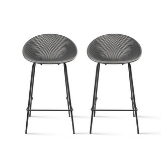 Set of 2 26-inch Contemporary Eiffel Dowel DSW Counter Height Stool Barstool With Backs For Kitchen Home Side Break Room
