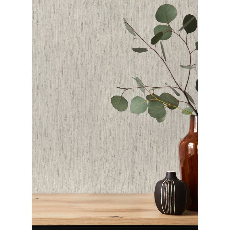 A-Street Prints Roison Light Grey Birch Bark Wallpaper
