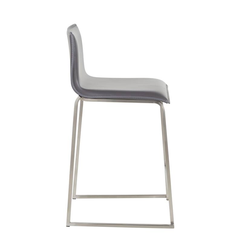 Silver Orchid Mara Upholstered Counter Stool (Set of 2) - N/A